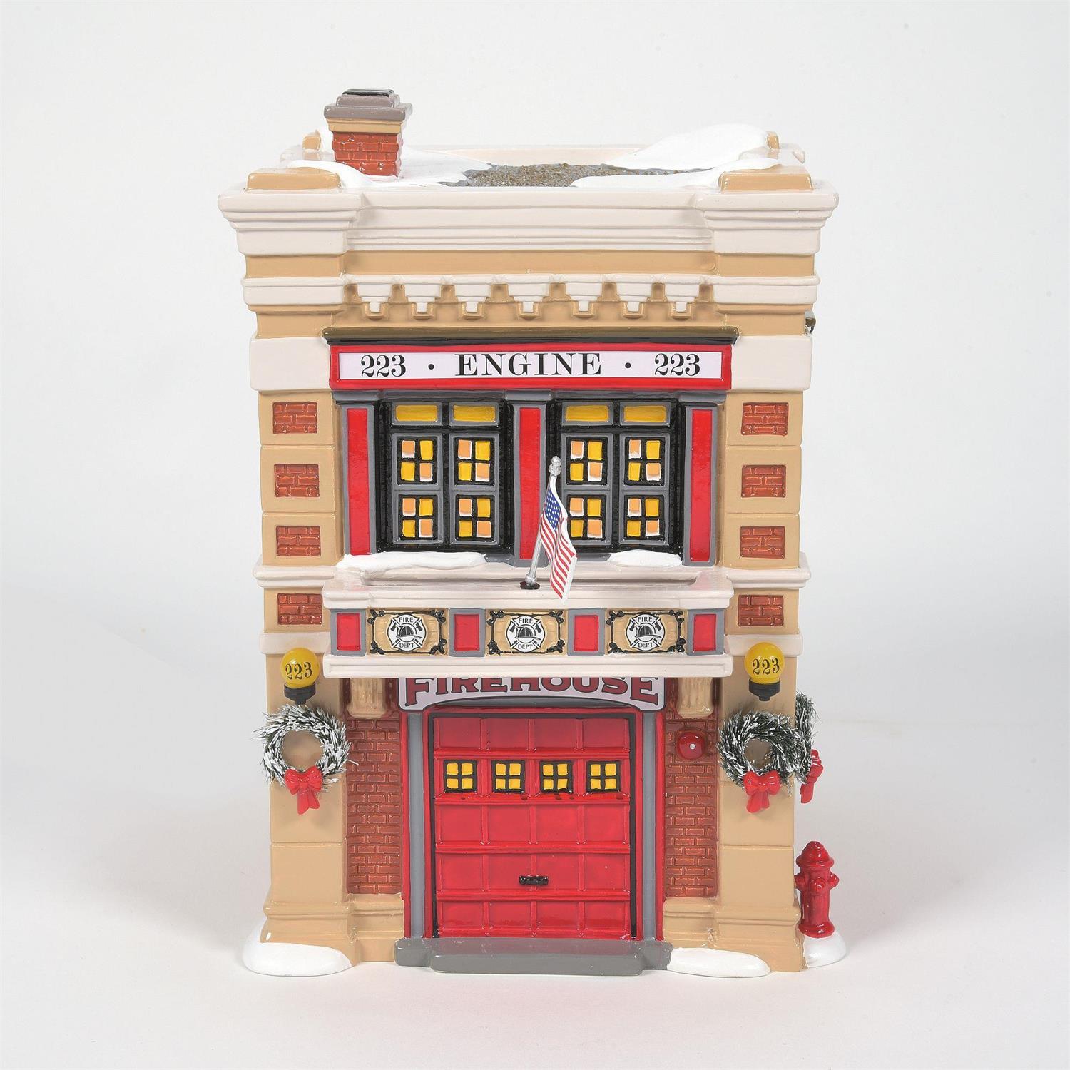 Snow Village Engine 223 Fire House #6011422